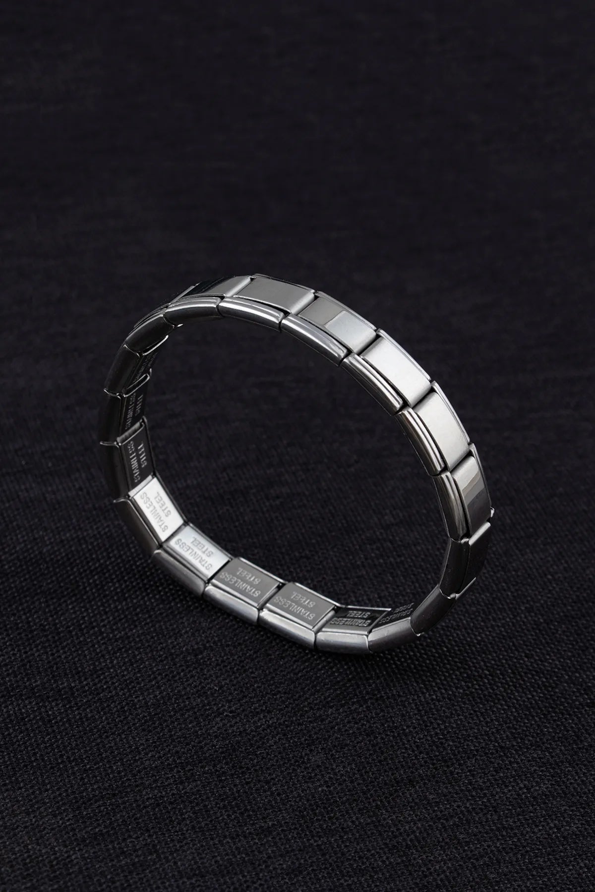 Italian Charm Stainless Steel Customizable Elastic Unisex Bracelet