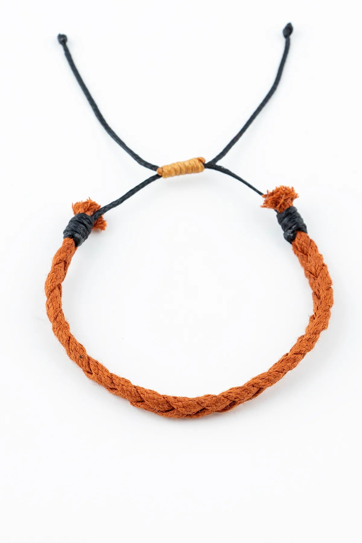 Unisex Adjustable Macrame Cord Bracelet - Light Brown