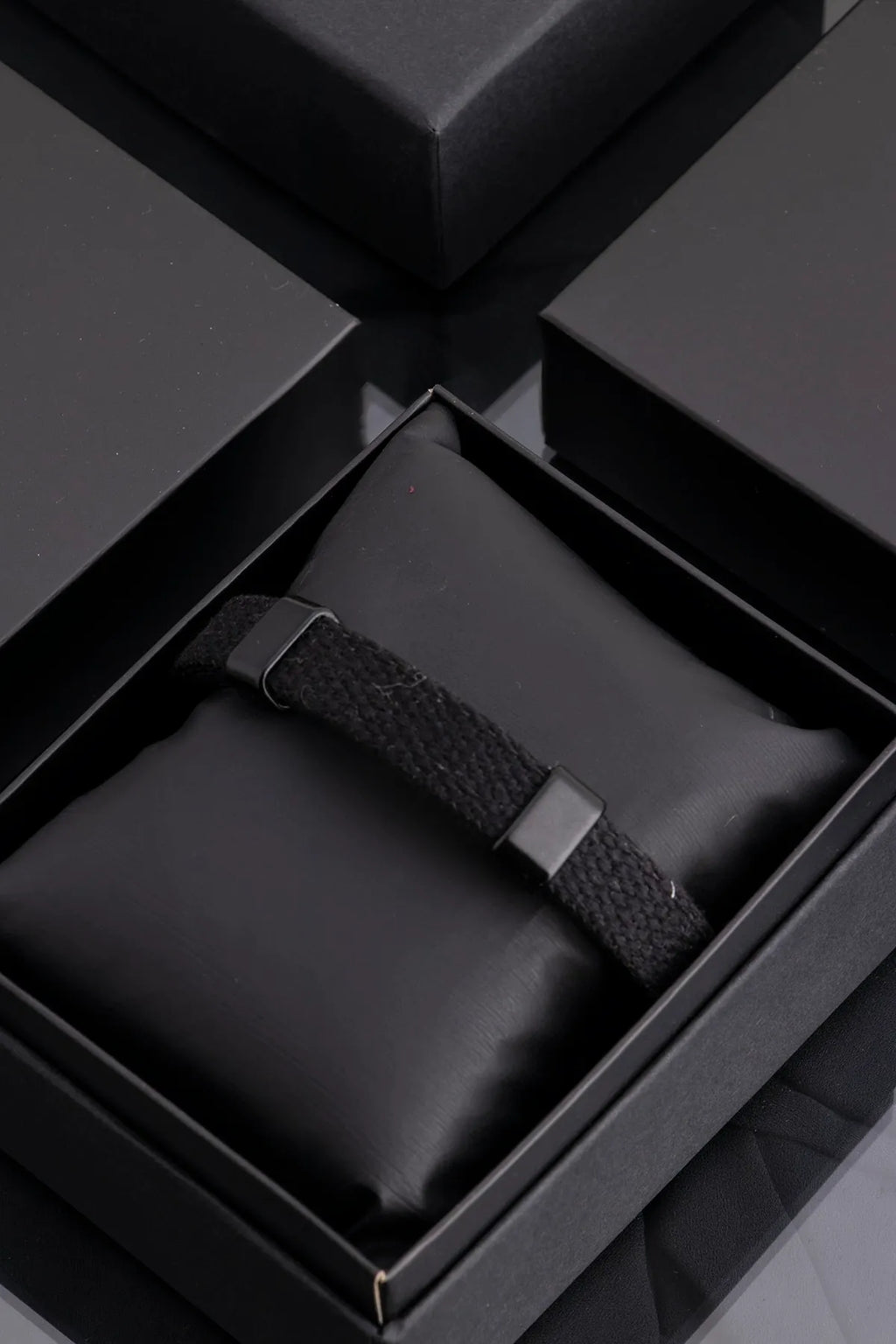 Genuine Leather Magnetic Bracelets - Black