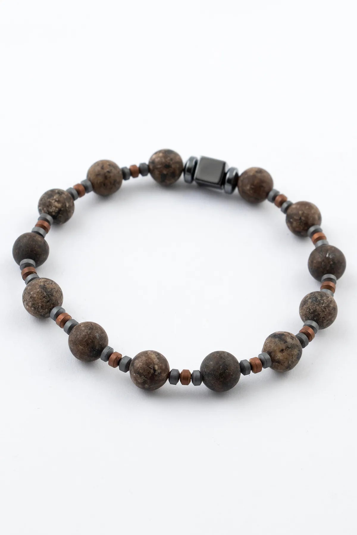 Hematite Original Natural Stone Unisex Bracelet - Stone