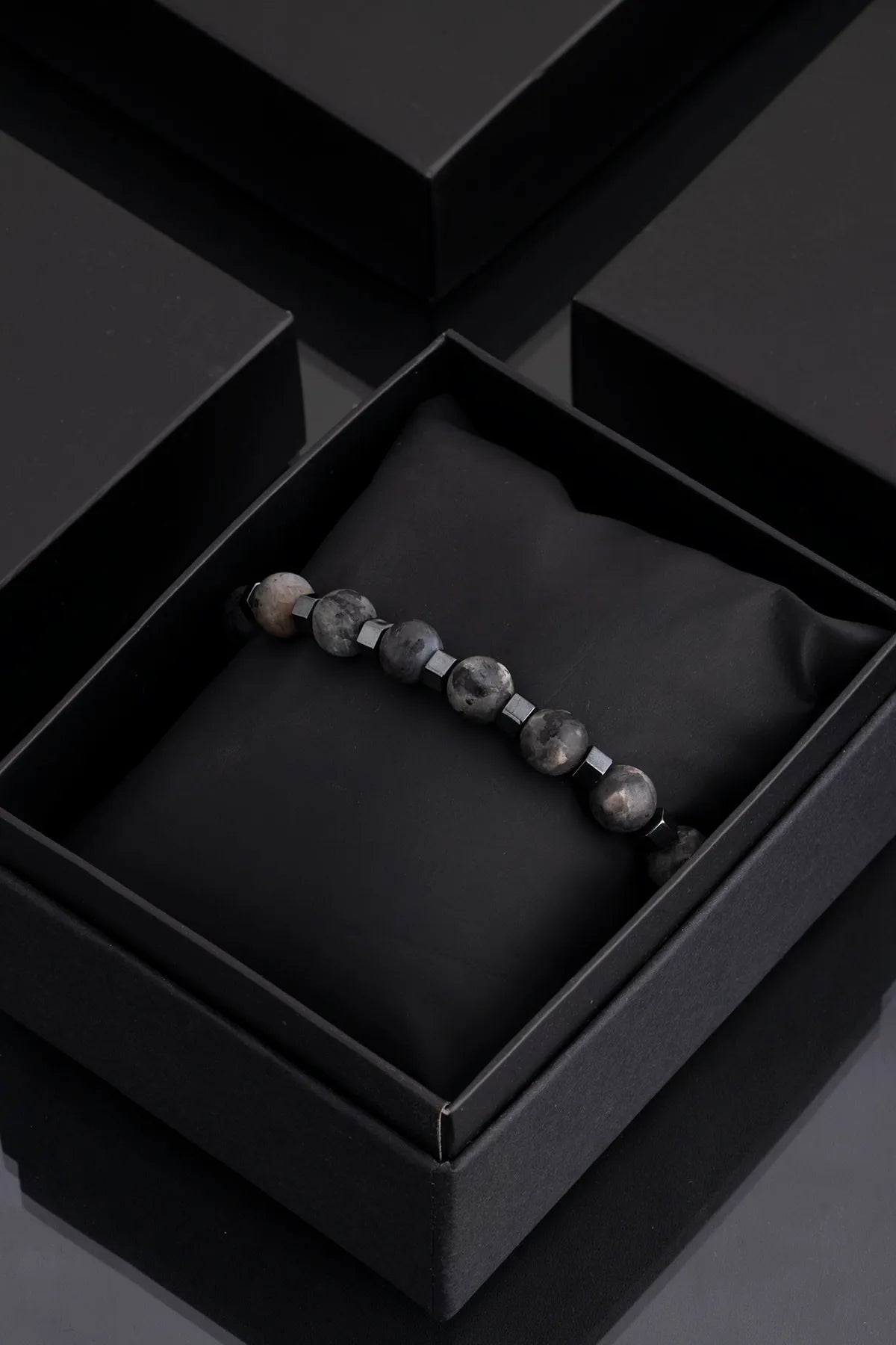 Hematite Original Natural Stone Unisex Bracelet - Smoked