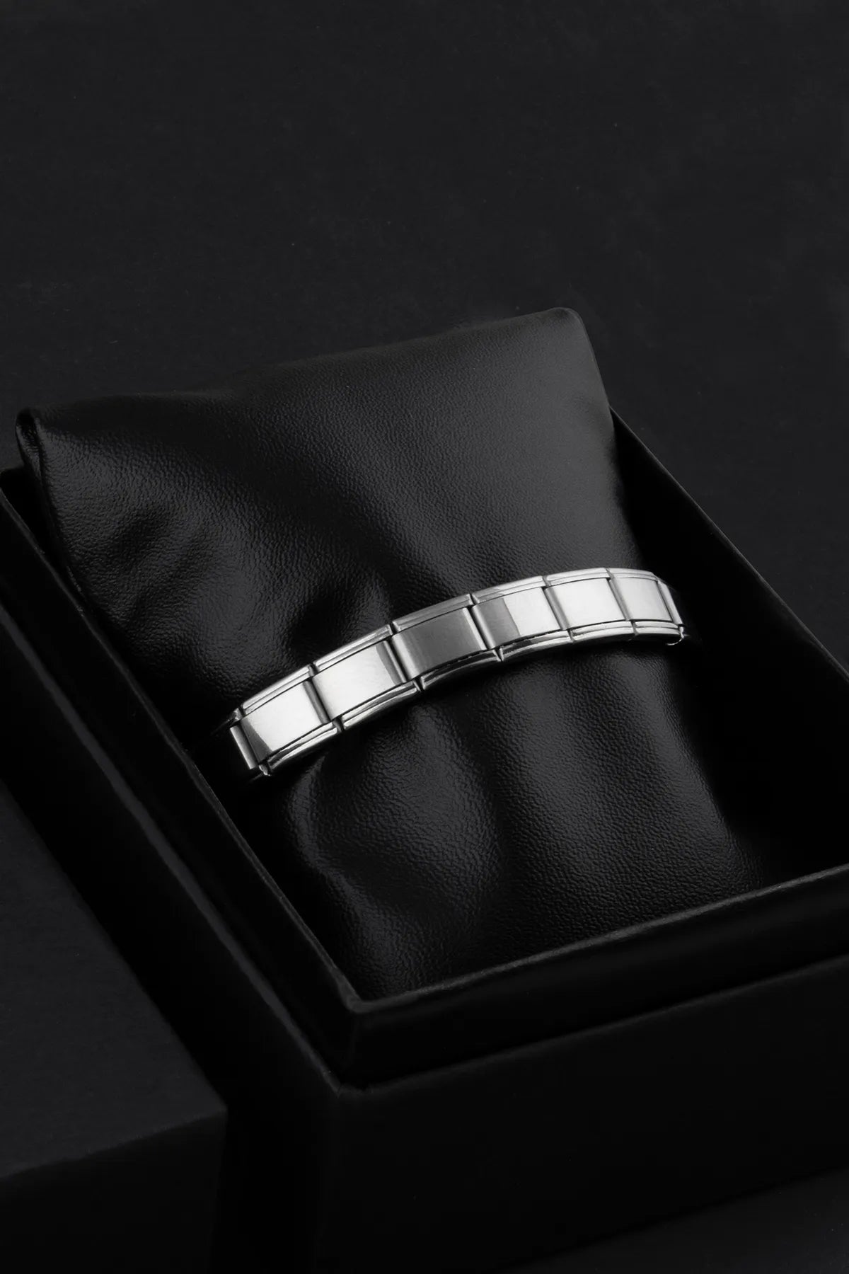 Italian Charm Stainless Steel Customizable Elastic Unisex Bracelet