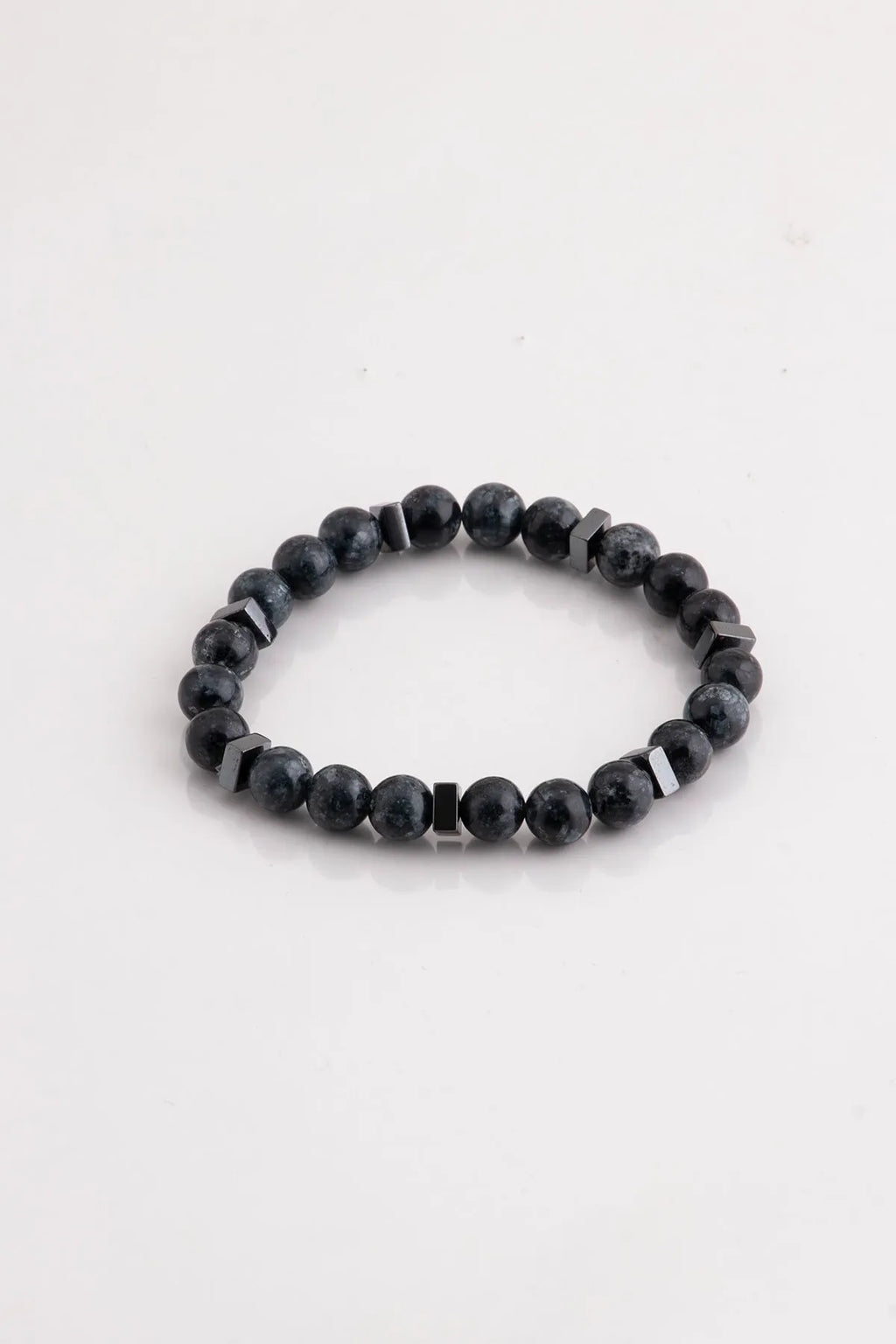 Hematite Original Natural Stone Unisex Bracelet - Marble Pattern