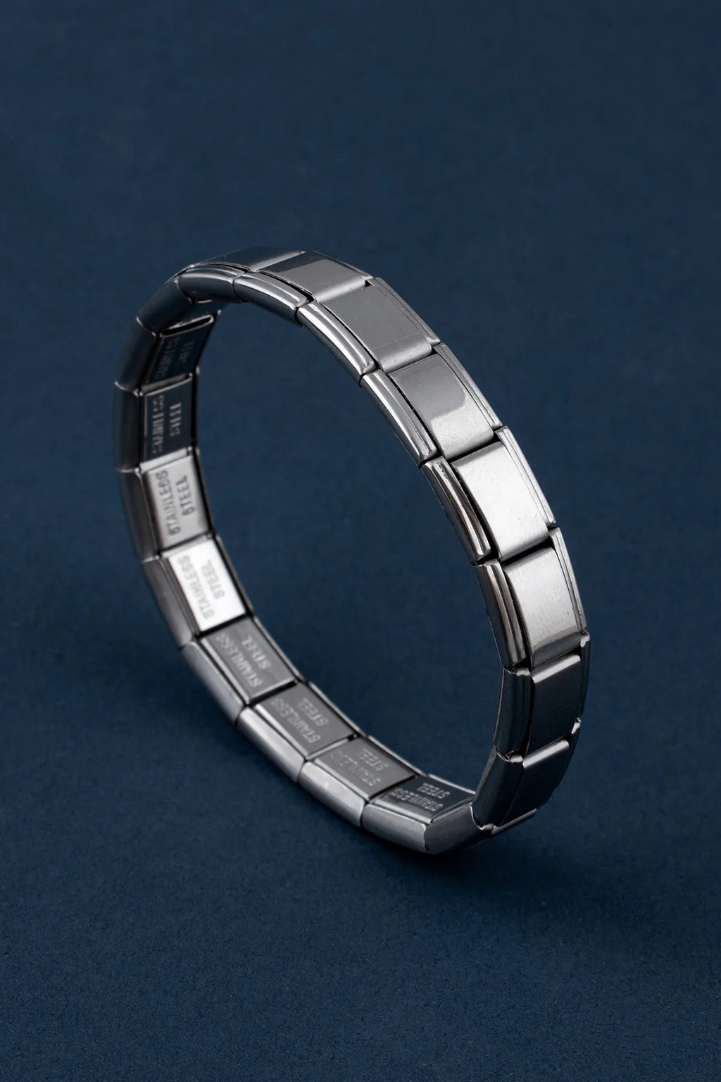 Italian Charm Stainless Steel Customizable Elastic Unisex Bracelet