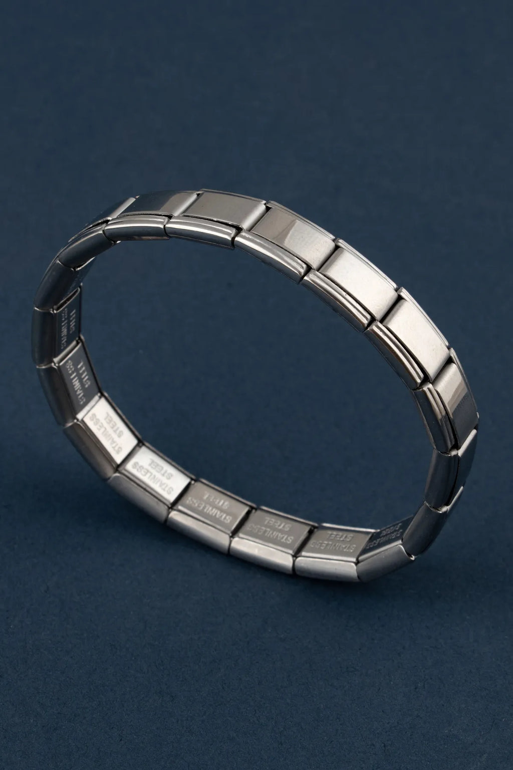 Italian Charm Stainless Steel Customizable Elastic Unisex Bracelet