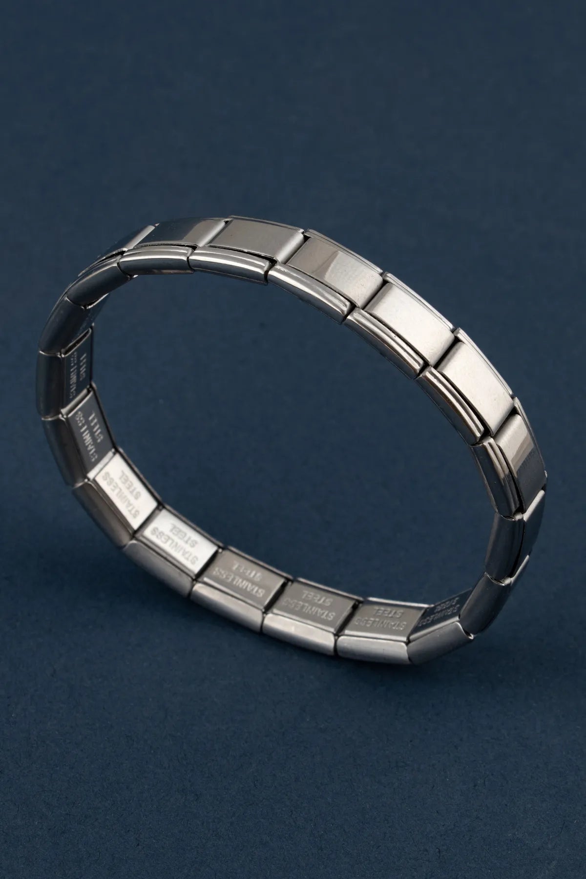 Italian Charm Stainless Steel Customizable Elastic Unisex Bracelet