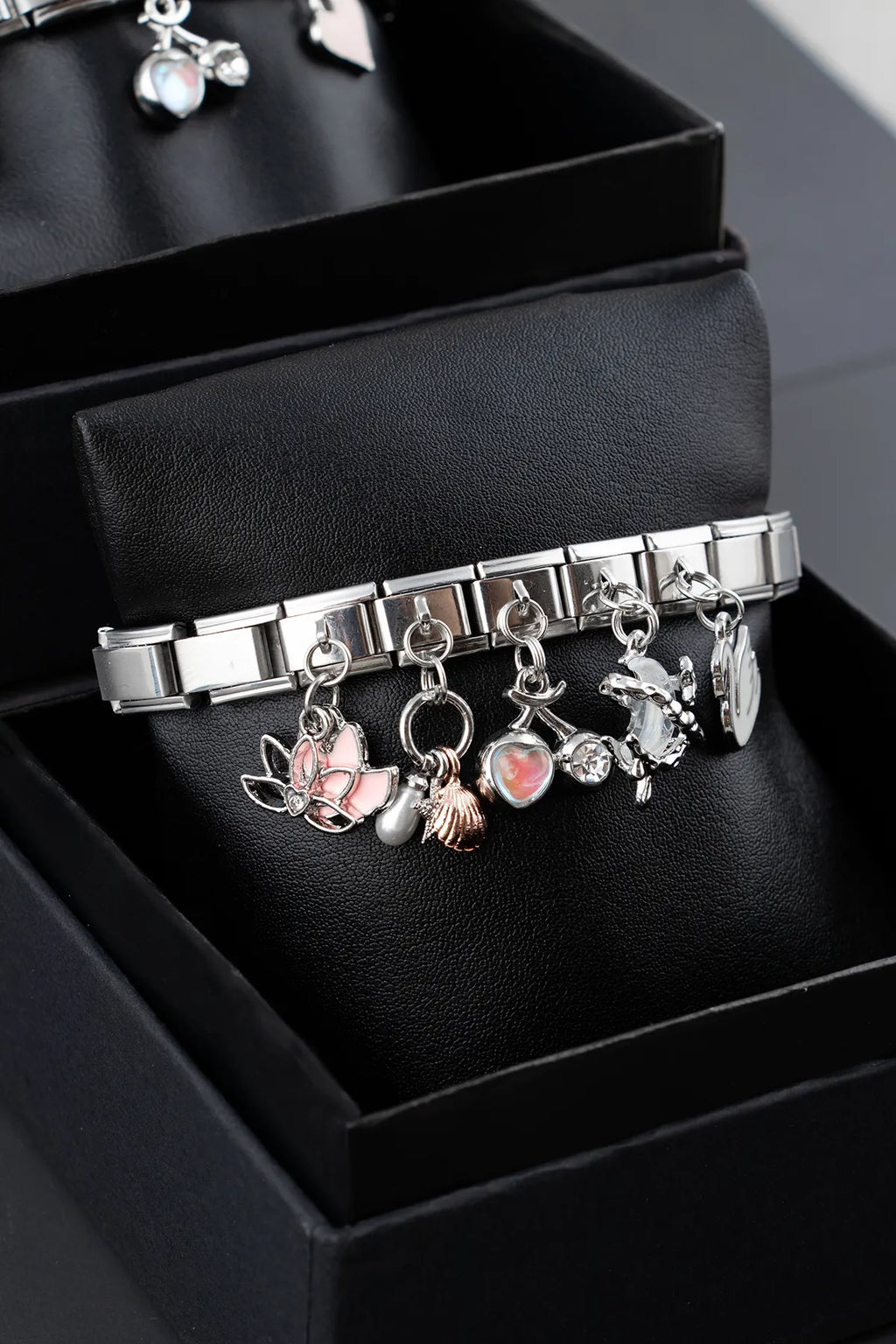 Italian Charm Stainless Steel Customizable Elastic Unisex Bracelet