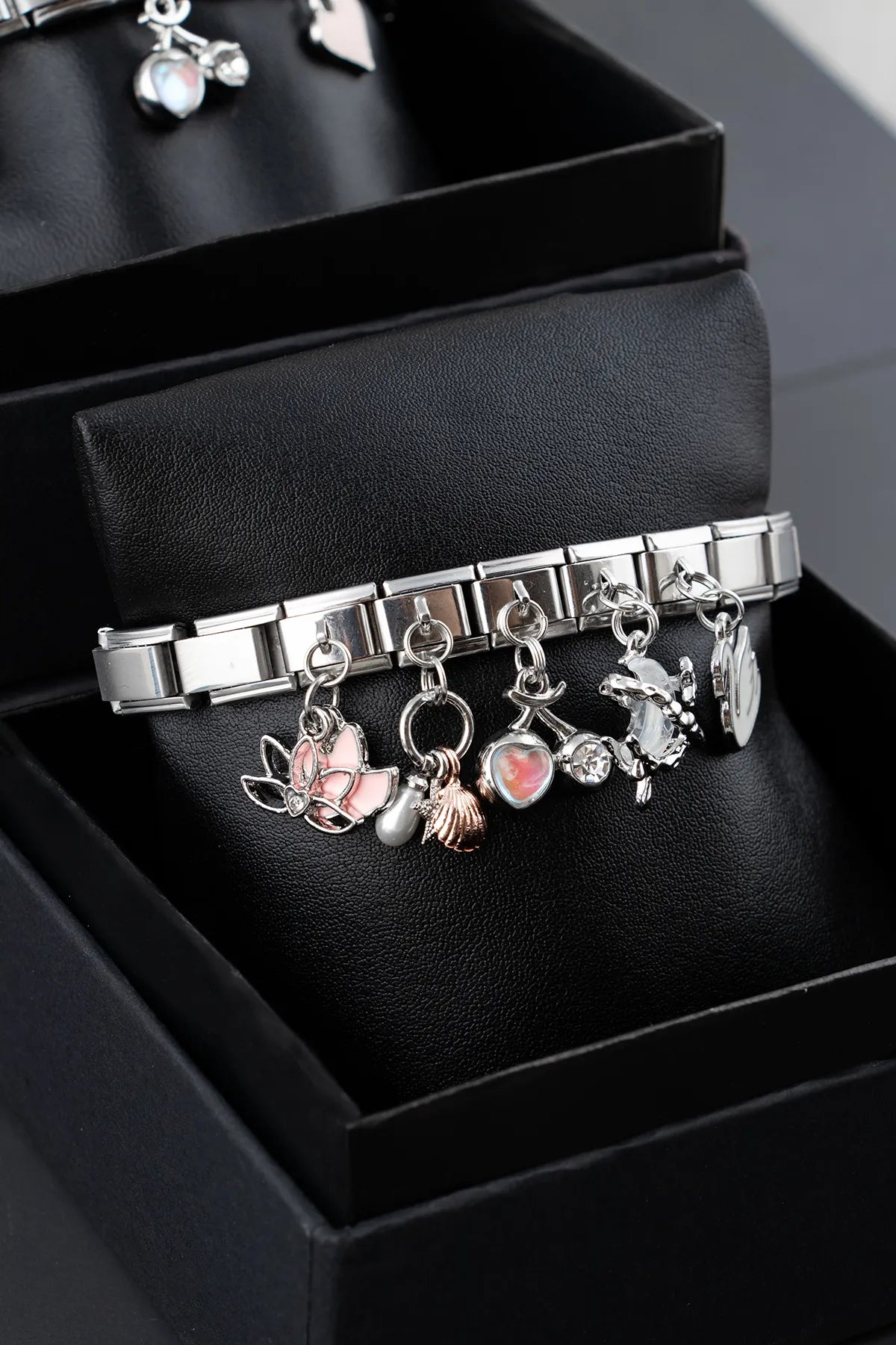 Italian Charm Stainless Steel Customizable Elastic Unisex Bracelet
