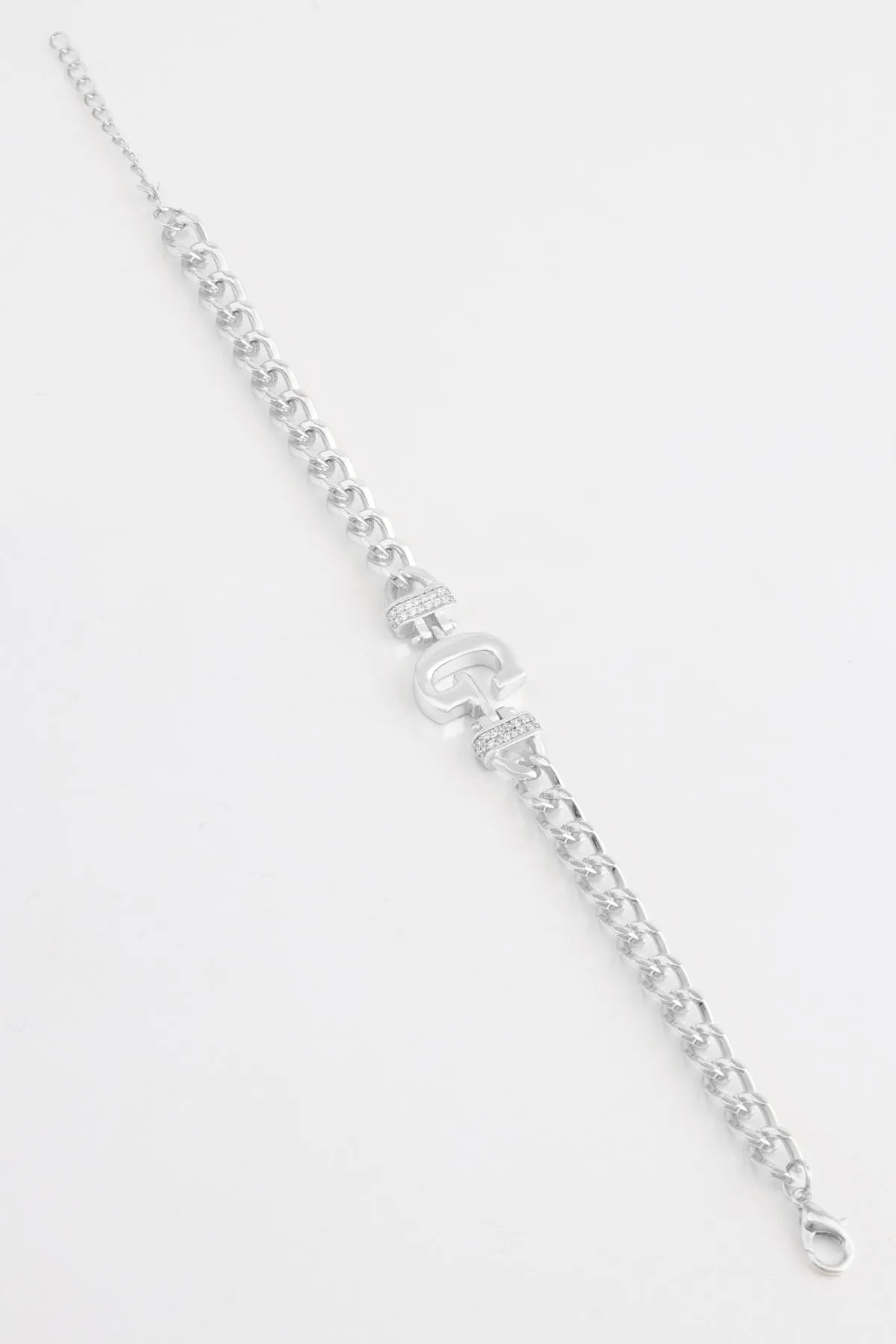 Zircon Stone Design Initial Bracelet - G
