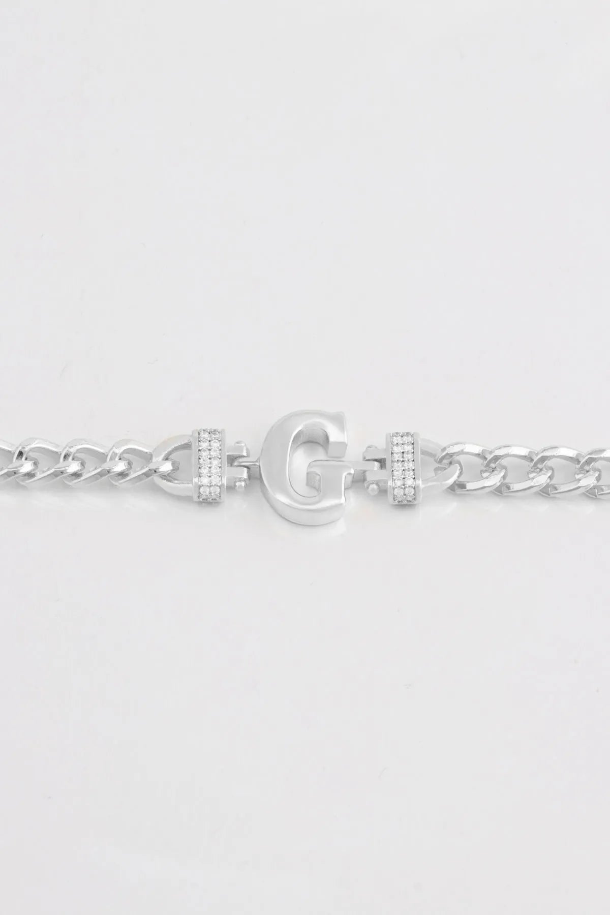Zircon Stone Design Initial Bracelet - G