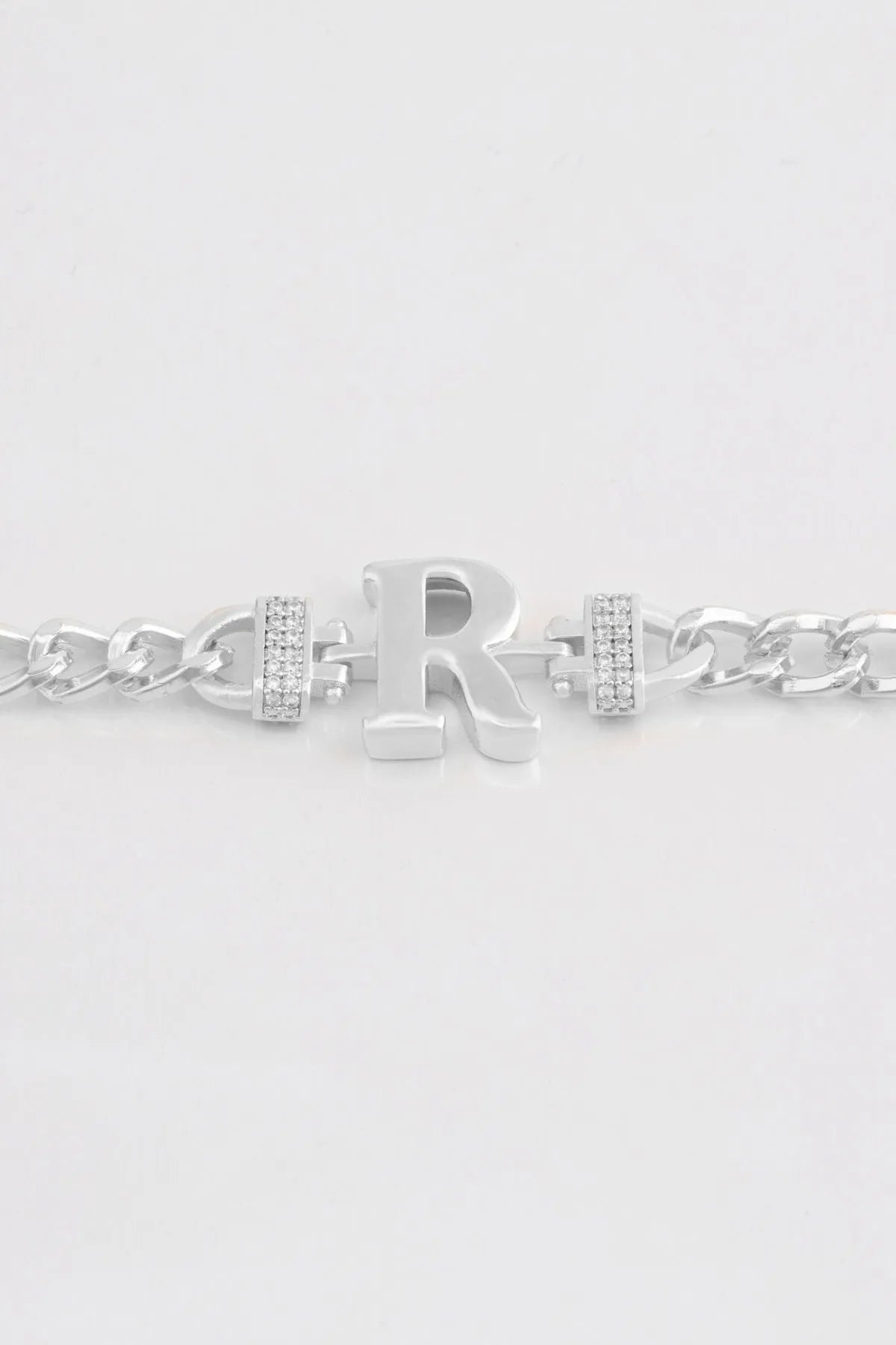 Zircon Stone Design Initial Bracelet - R