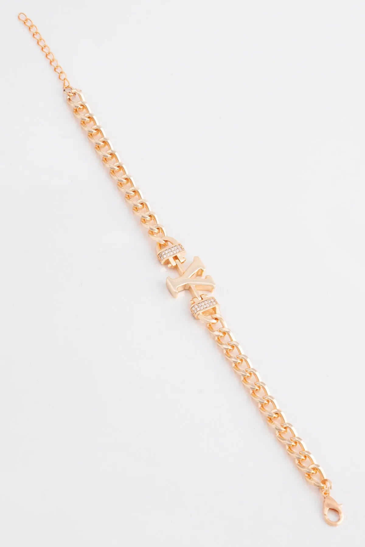 Zircon Stone Design Initial Bracelet - Y