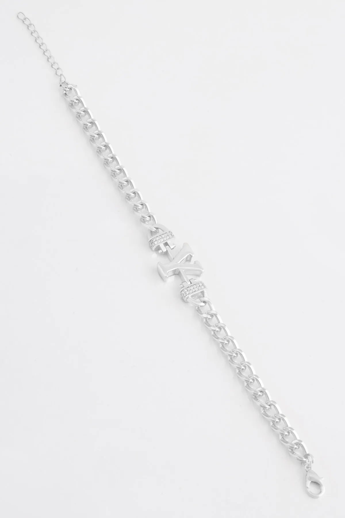 Zircon Stone Design Initial Bracelet - Y