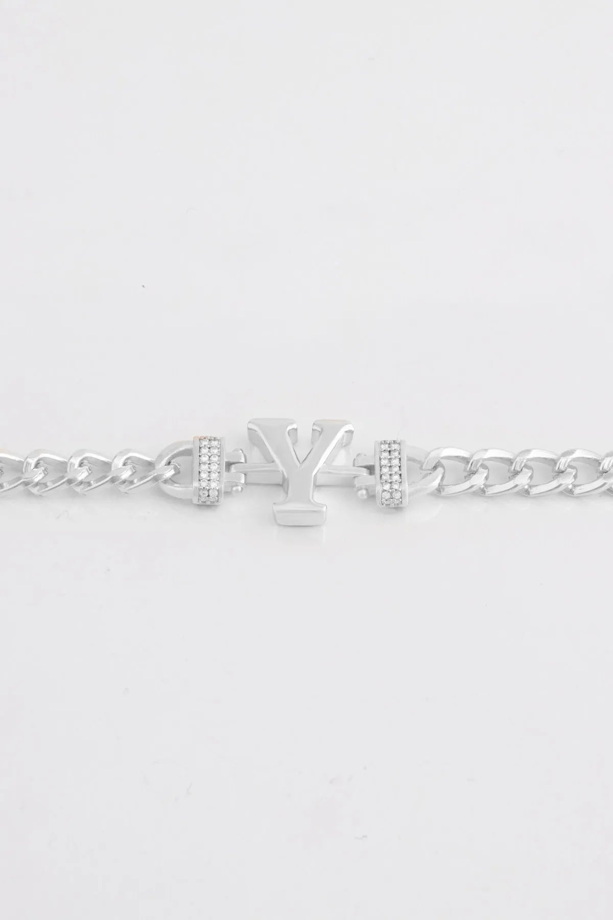 Zircon Stone Design Initial Bracelet - Y