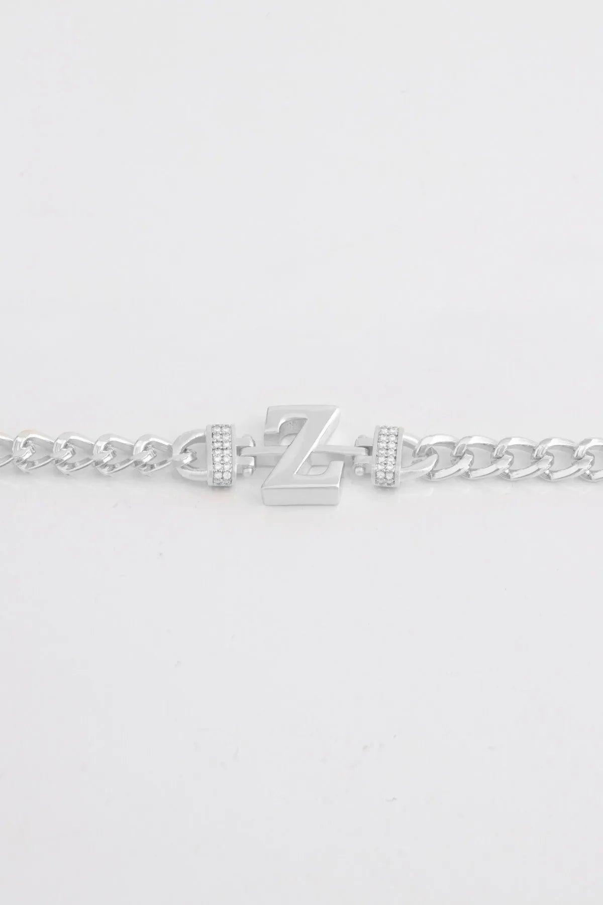 Zircon Stone Design Initial Bracelet - Z
